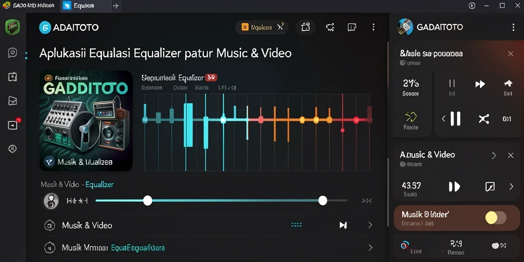 Antarmuka GADAITOTO menampilkan fitur Equalizer yang intuitif.