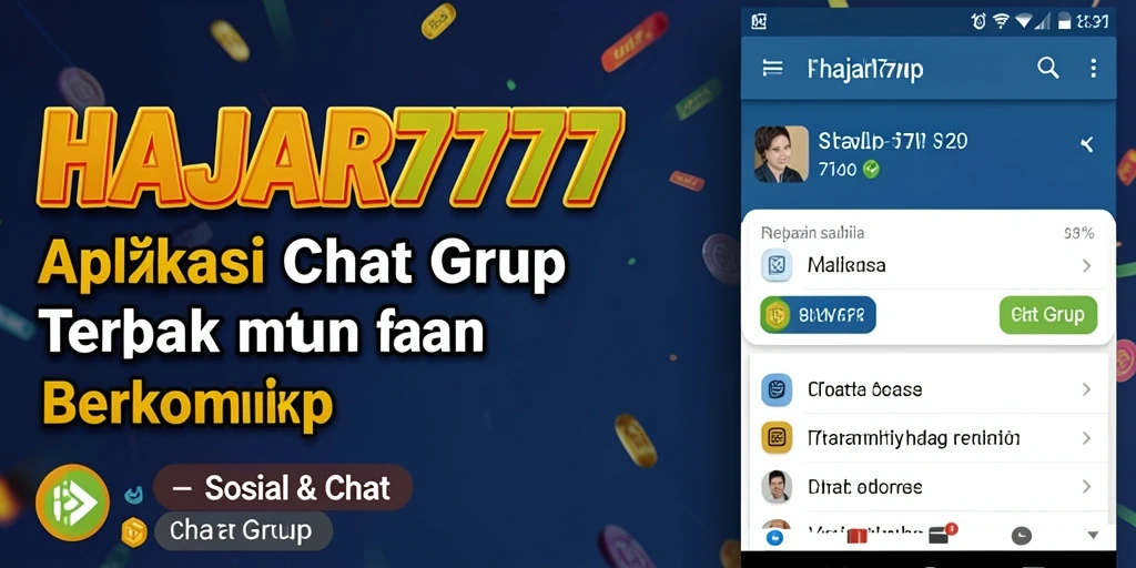 Tampilan antarmuka aplikasi HAJAR777 yang memudahkan penggunaan Chat Grup.