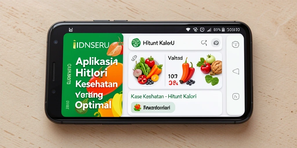 Antarmuka IDNSERU menampilkan fitur hitung kalori yang mudah digunakan.