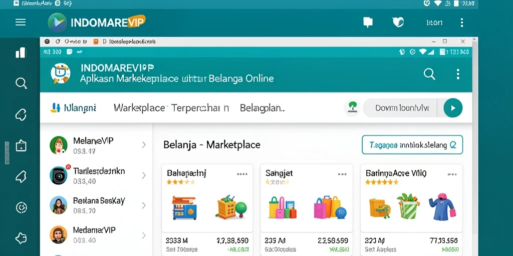 Antarmuka utama INDOMAREVIP yang sederhana dan fungsional untuk belanja online.