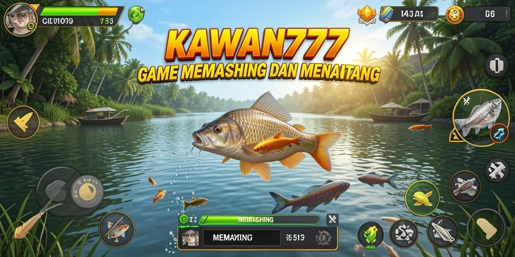 Antarmuka permainan KAWAN777 yang menarik dan mudah digunakan untuk memancing.