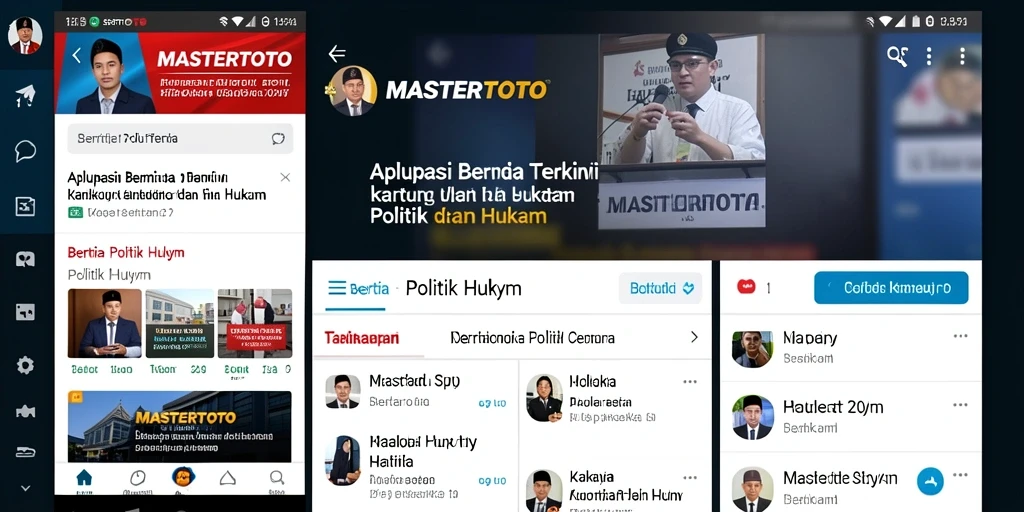 Antarmuka MASTERTOTO yang menampilkan berita politik dan hukum dengan jelas.