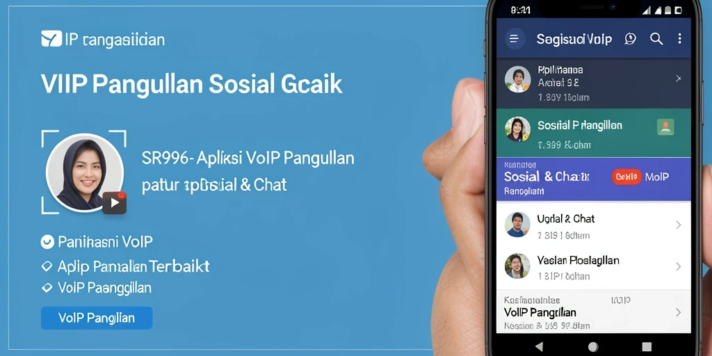 Tampilan antarmuka SR996 yang sederhana dan intuitif untuk VoIP Panggilan.