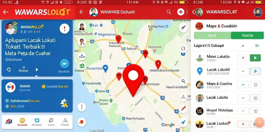 Tampilan antarmuka WAWARSLOT dengan fitur lacak lokasi yang intuitif.